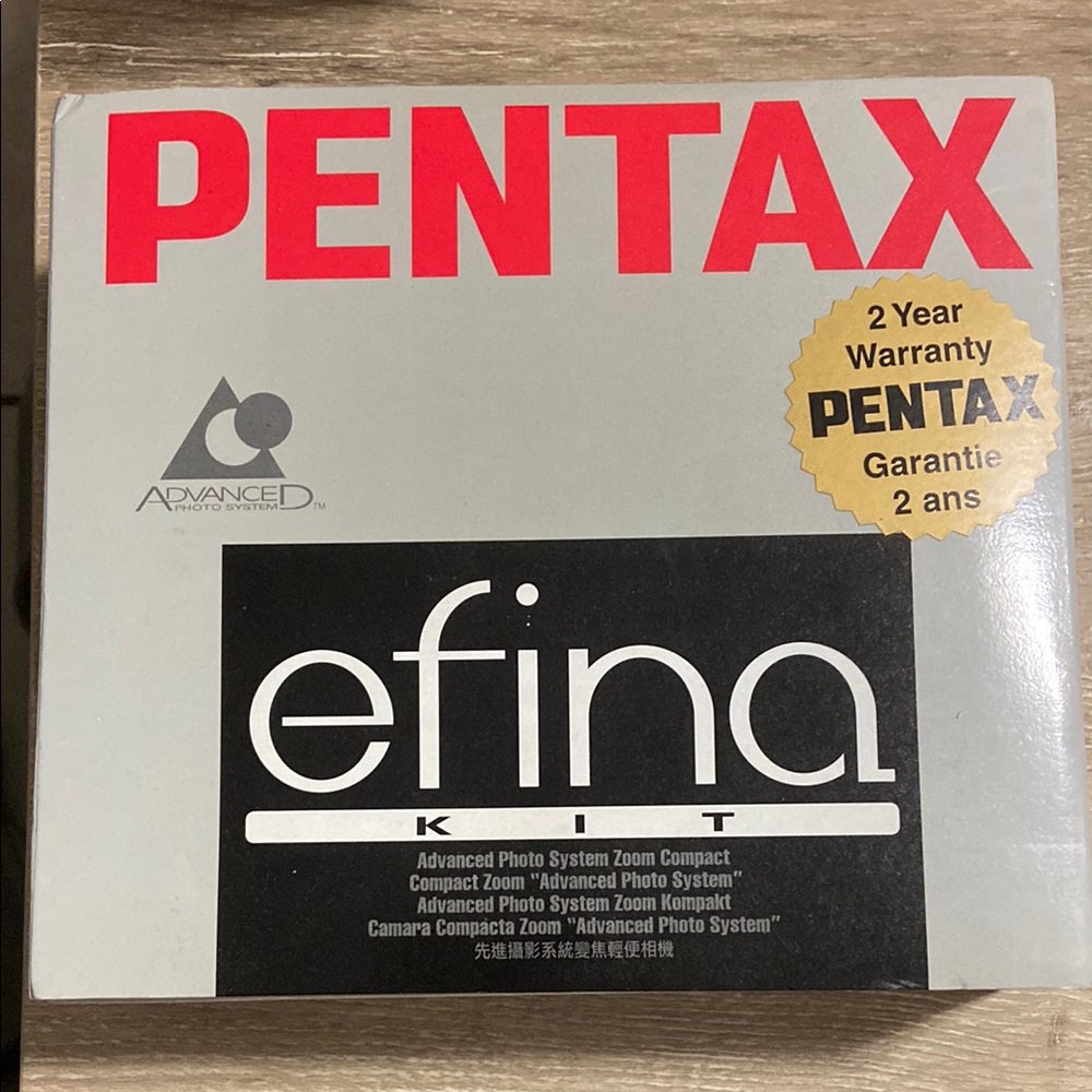 Vintage 1997 Pentax Efina Silver Point and Shoot Camera Kit! Factory Sealed! MIB